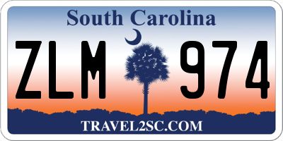 SC license plate ZLM974