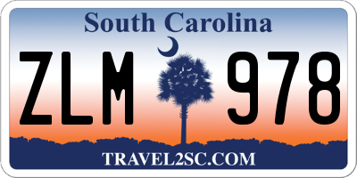 SC license plate ZLM978
