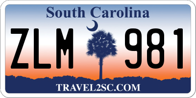 SC license plate ZLM981