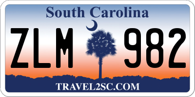 SC license plate ZLM982