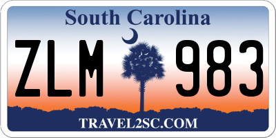SC license plate ZLM983