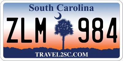 SC license plate ZLM984