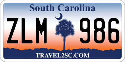 SC license plate ZLM986