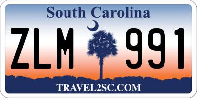 SC license plate ZLM991