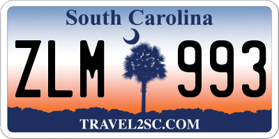 SC license plate ZLM993