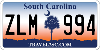 SC license plate ZLM994