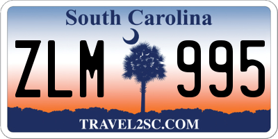 SC license plate ZLM995