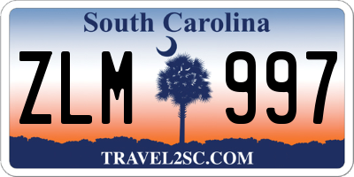 SC license plate ZLM997