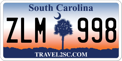 SC license plate ZLM998
