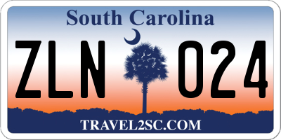 SC license plate ZLN024