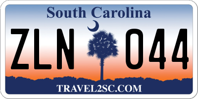 SC license plate ZLN044