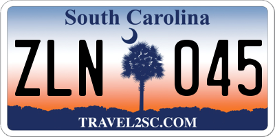 SC license plate ZLN045