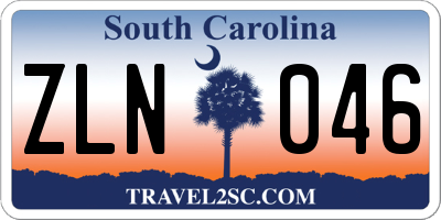 SC license plate ZLN046