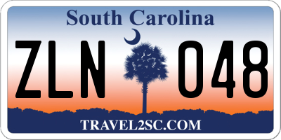 SC license plate ZLN048