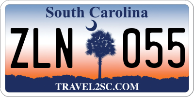 SC license plate ZLN055