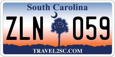 SC license plate ZLN059