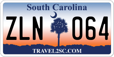 SC license plate ZLN064