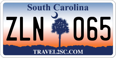 SC license plate ZLN065