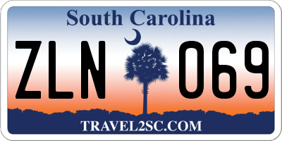 SC license plate ZLN069