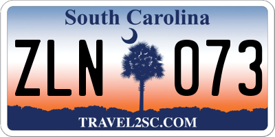 SC license plate ZLN073