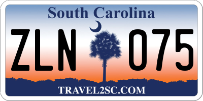 SC license plate ZLN075