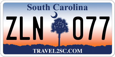SC license plate ZLN077