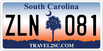 SC license plate ZLN081