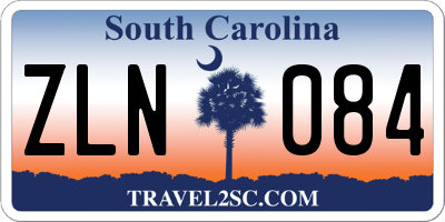 SC license plate ZLN084