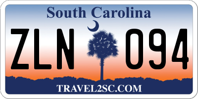SC license plate ZLN094