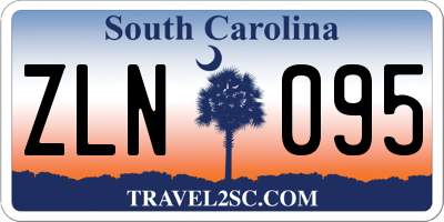 SC license plate ZLN095