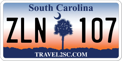 SC license plate ZLN107