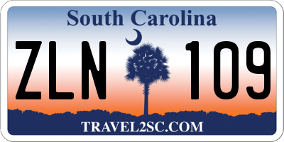 SC license plate ZLN109