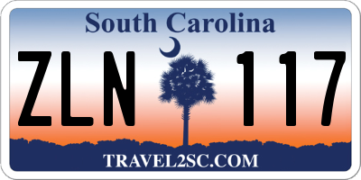 SC license plate ZLN117