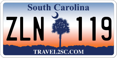SC license plate ZLN119