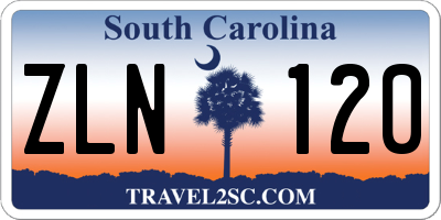 SC license plate ZLN120