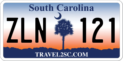 SC license plate ZLN121