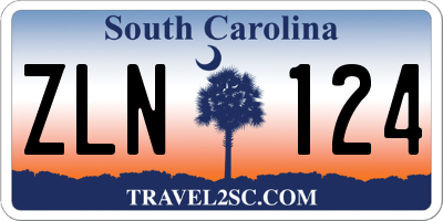 SC license plate ZLN124
