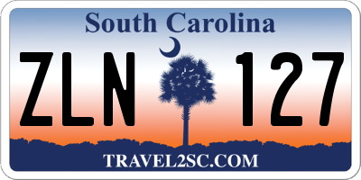 SC license plate ZLN127