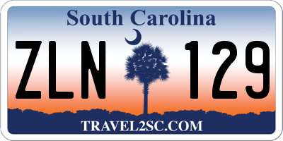 SC license plate ZLN129