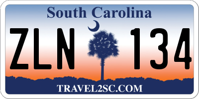 SC license plate ZLN134