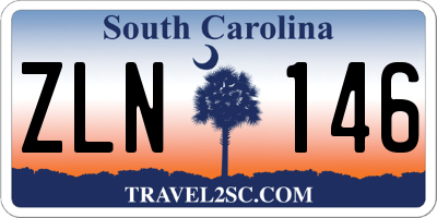 SC license plate ZLN146