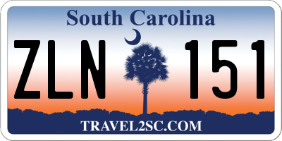 SC license plate ZLN151