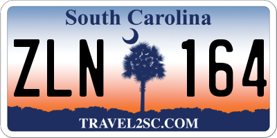 SC license plate ZLN164