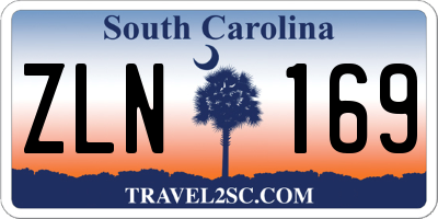 SC license plate ZLN169