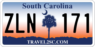 SC license plate ZLN171