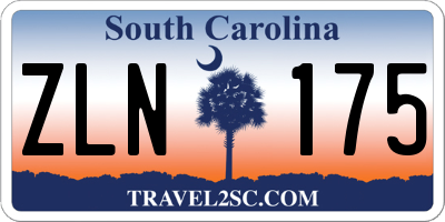 SC license plate ZLN175