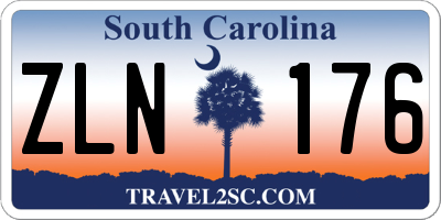 SC license plate ZLN176