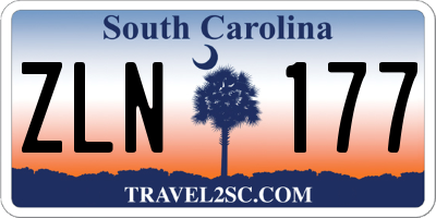 SC license plate ZLN177