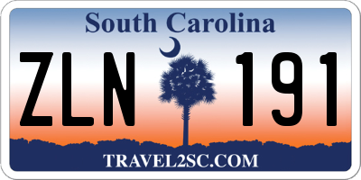 SC license plate ZLN191