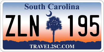 SC license plate ZLN195
